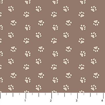 **PRE-ORDER** Always By My Side - Paws (Brown) - Figo Fabrics