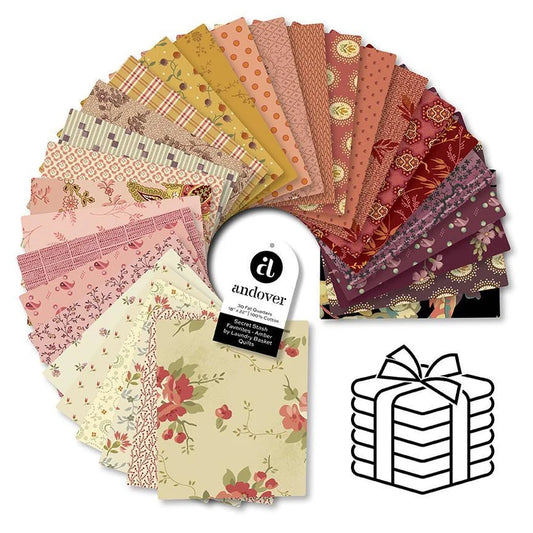Secret Stash Favourites - Amber 30pcs FQ Bundle - Laundry Basket Quilts