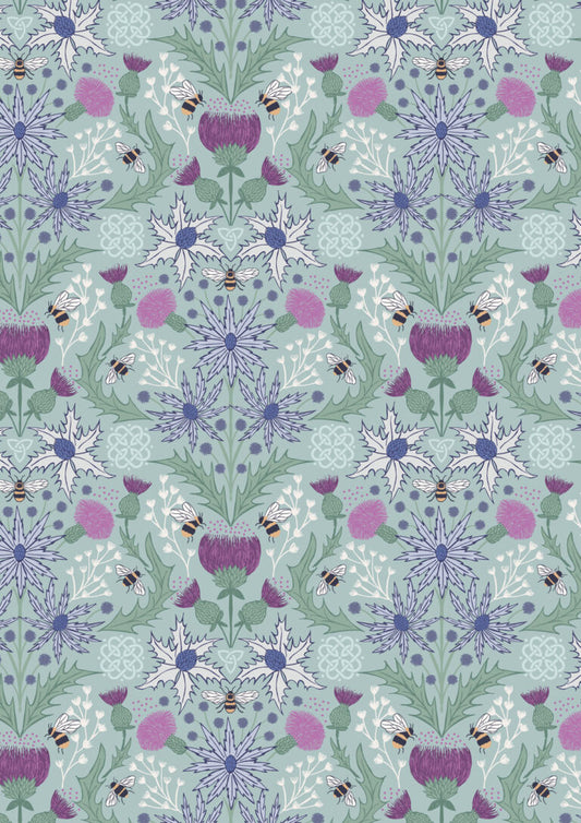 **PREORDER** A Celtic Summer - Mirrored Thistle and Bee (Duck Egg) - Lewis & Irene