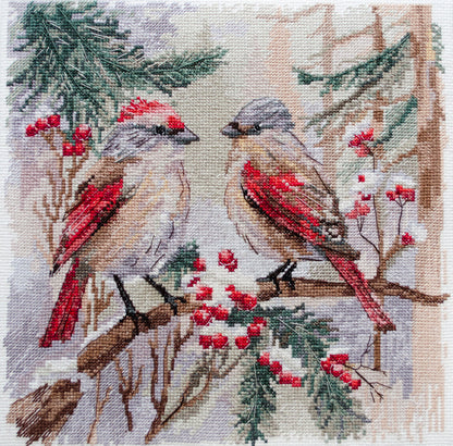 Chittering About Winter Cross Stitch Kit - Abris Art
