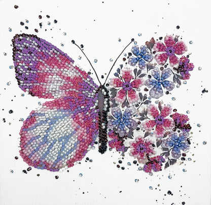 Pink Wings Embroidery Kit - Abris Art