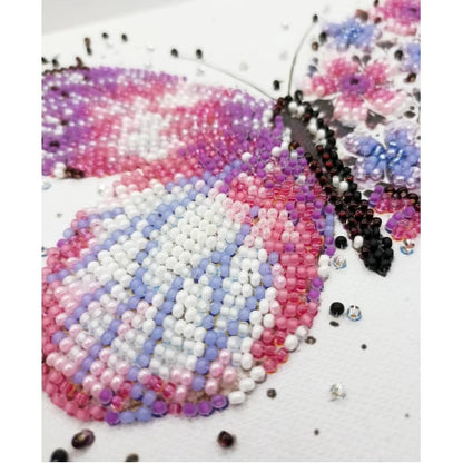 Pink Wings Embroidery Kit - Abris Art