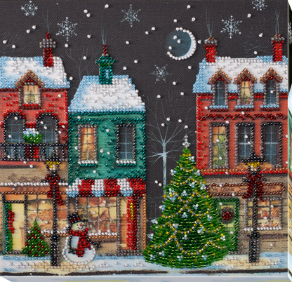 Holiday Town Beading Embroidery Kit - Abris Art