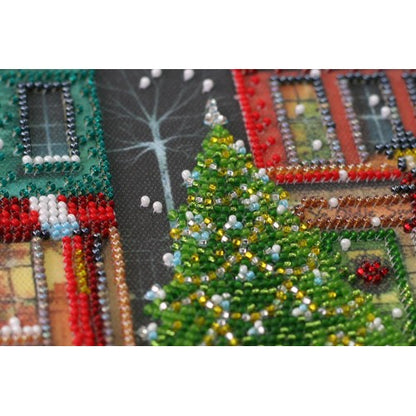 Holiday Town Beading Embroidery Kit - Abris Art