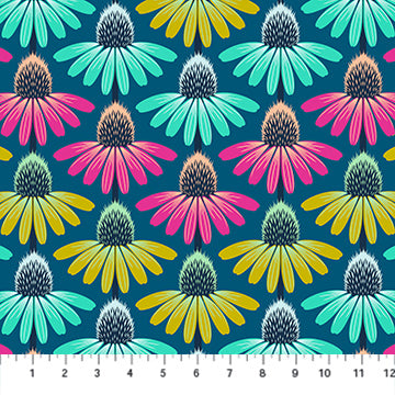 Perennial Borders - Echinacea Rhythm Parade - Anna Maria Textiles