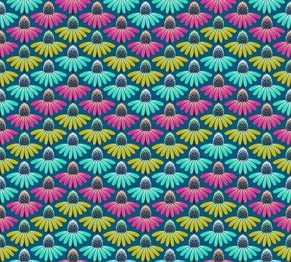 Perennial Borders - Echinacea Rhythm Parade - Anna Maria Textiles