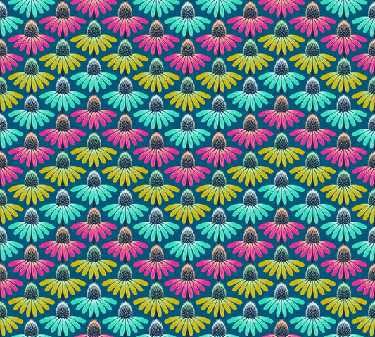 Perennial Borders - Echinacea Rhythm Parade - Anna Maria Textiles