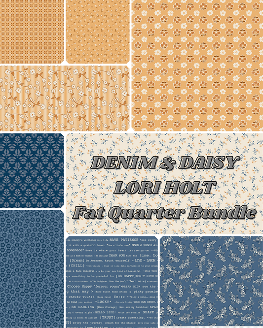 **PRE-ORDER** Denim & Daisy - Fat Quarter Bundle - Lori Holt