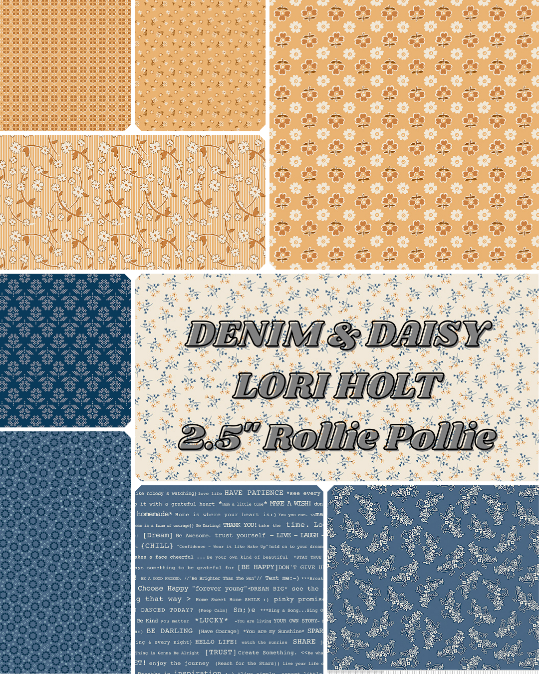 **PRE-ORDER** Denim & Daisy - 2.5" Stripes Rolie Polie - Lori Holt