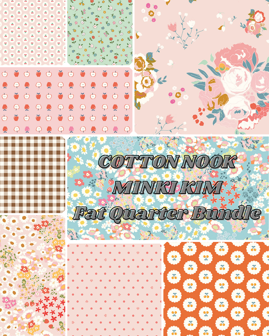 **PRÉCOMMANDE** Cotton Nook - Fat Quarter Bundle 27 pcs - Minki Kim (Riley Blake Designs)