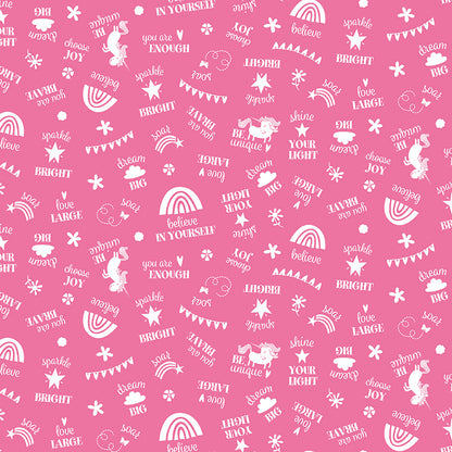 Hot Pink Unicorn Kingdom Be You - Riley Blake Designs