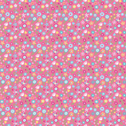 Hot Pink Unicorn Kingdom Flowers - Riley Blake Designs