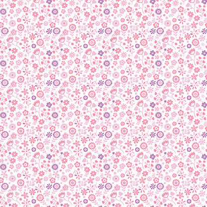 White Unicorn Kingdom Flowers - Riley Blake Fabric