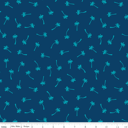 Sunshine Blvd - Navy Palm Trees - Riley Blake Designs