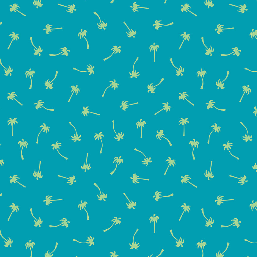 Sunshine Blvd - Teal Palm Trees - Riley Blake Designs