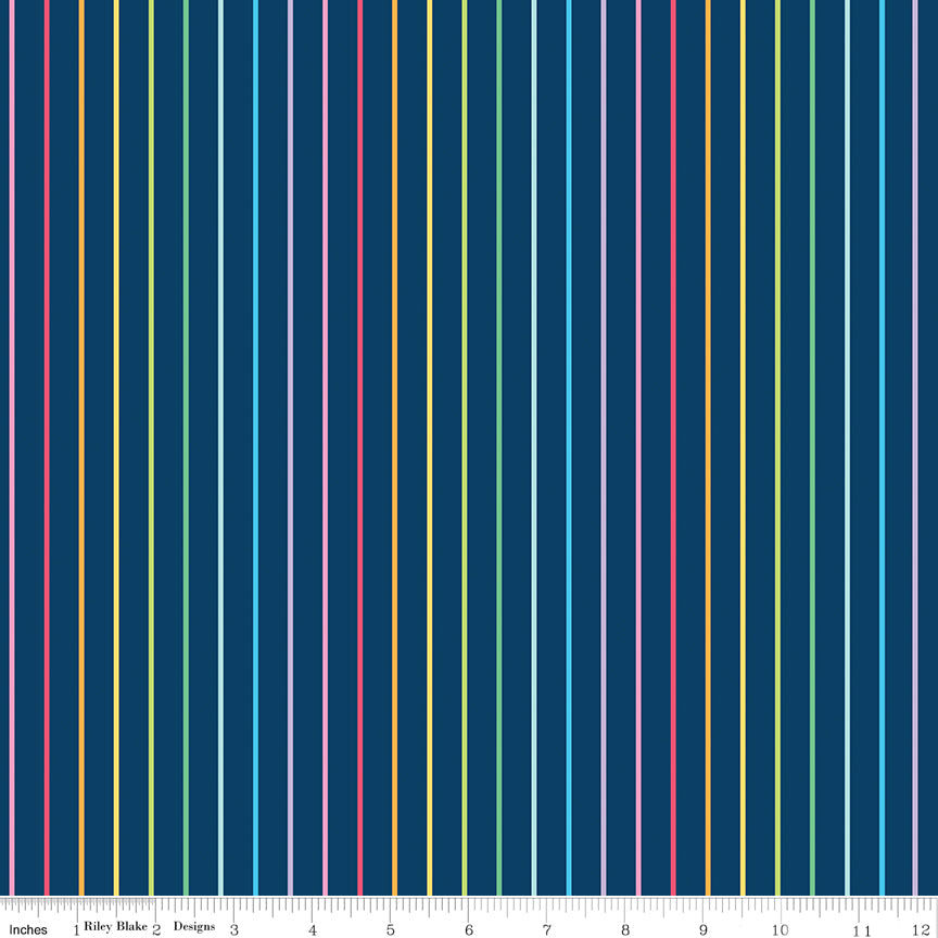 Sunshine Blvd - Navy Stripes - Riley Blake Designs
