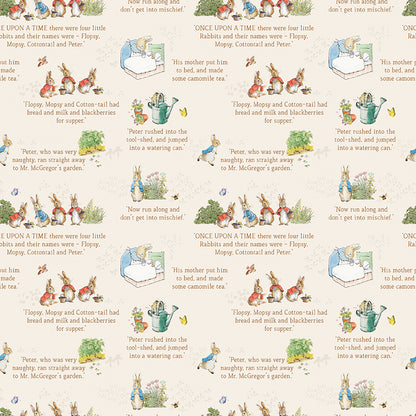 The Tale of Peter Rabbit - Texte crème - Riley Blake Designs