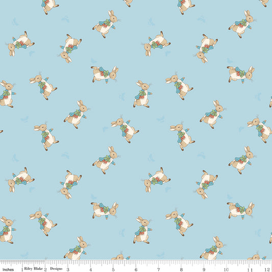 The Tale of Peter Rabbit - Peter Toss Blue - Riley Blake Designs