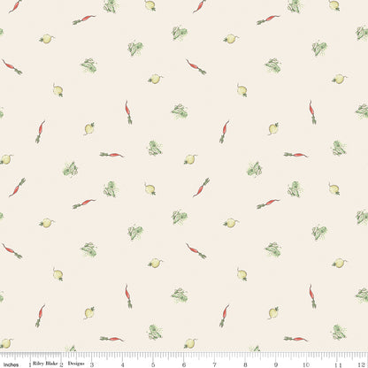 The Tale of Peter Rabbit - Veggies Cream - Riley Blake Designs