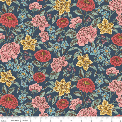 Emma (Jane Austen) - Navy Hartfield - Riley Blake Designs