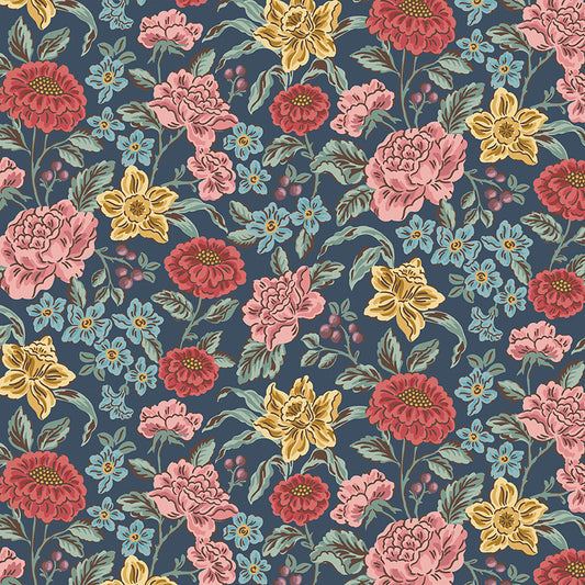 Emma (Jane Austen) - Navy Hartfield - Riley Blake Designs
