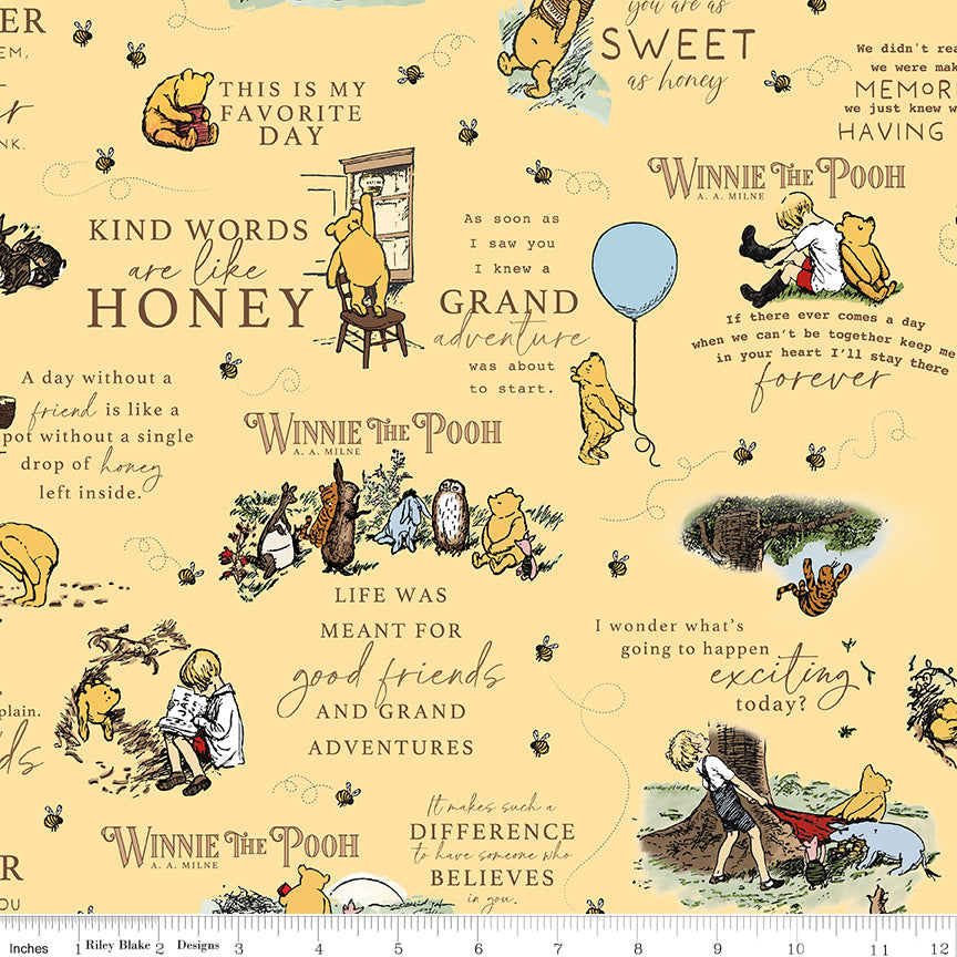 Winnie the Pooh (Echo Park Paper co) - Sunshine Main - Riley Blake Designs