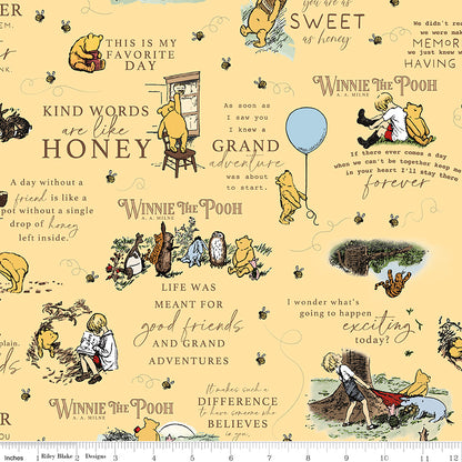 Winnie the Pooh (Echo Park Paper co) - Sunshine Main - Riley Blake Designs