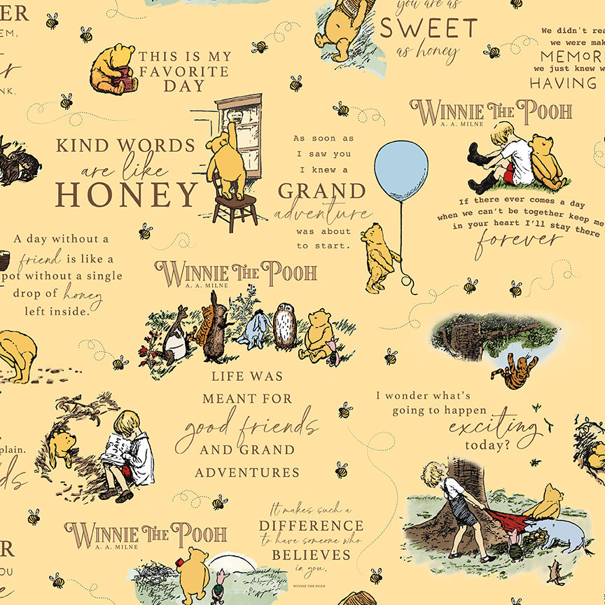 Winnie the Pooh (Echo Park Paper co) - Sunshine Main - Riley Blake Designs