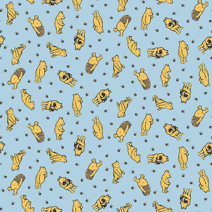 Winnie the Pooh (Echo Park Paper co) - Blue Toss - Riley Blake Designs