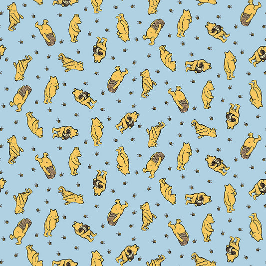 Winnie the Pooh (Echo Park Paper co) - Blue Toss - Riley Blake Designs