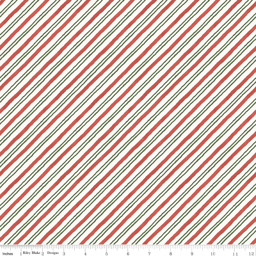 Holiday Spirit (Lisa Audit) - Candy Cane Stripes - Riley Blake Designs