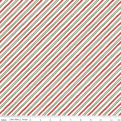 Holiday Spirit (Lisa Audit) - Candy Cane Stripes - Riley Blake Designs
