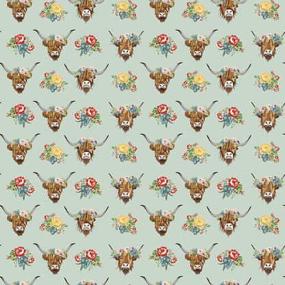 Cowgirl (Echo Park Paper Co.) - Misty Highland Cows - Riley Blake Design