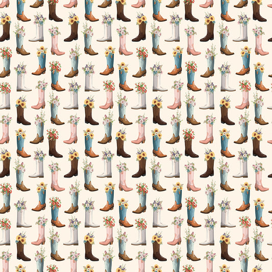 Cowgirl (Echo Park Paper Co.) - Cream Boots - Riley Blake Design