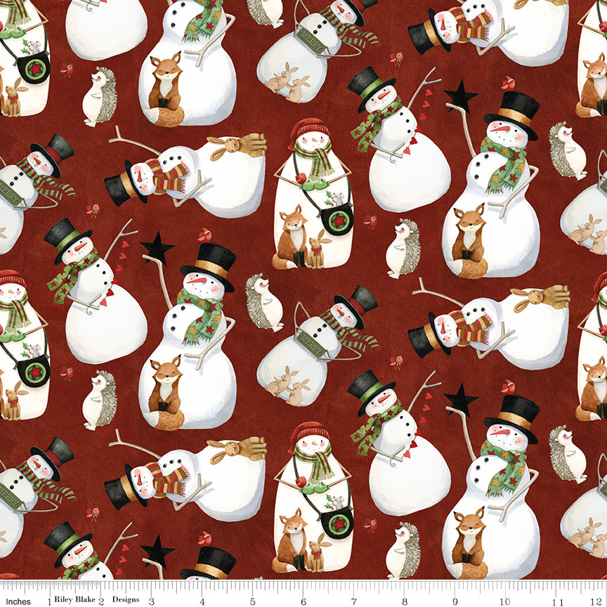 Northern Christmas (Teresa Kogut) - Red Snowmen - Riley Blake Designs