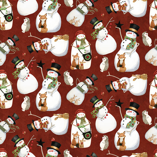 Northern Christmas (Teresa Kogut) - Red Snowmen - Riley Blake Designs