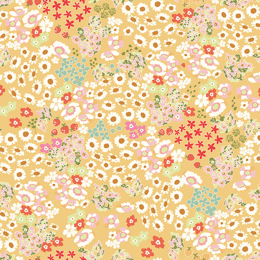 **PRE-ORDER** Cotton Nook - Flowerbed (Yellow) - Minki Kim (Riley Blake Designs)