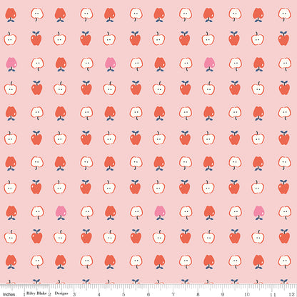 **PRÉCOMMANDE**  Cotton Nook - Apples (Pink) - Minki Kim (Riley Blake Designs)