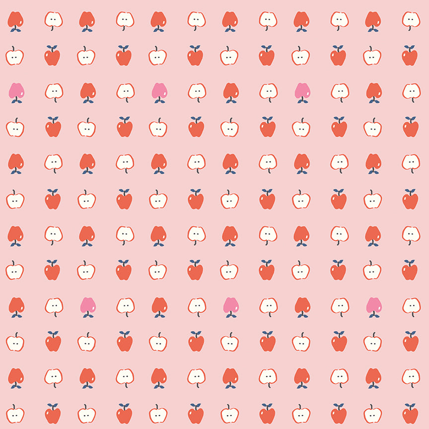 **PRÉCOMMANDE**  Cotton Nook - Apples (Pink) - Minki Kim (Riley Blake Designs)
