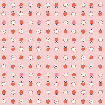 **PRÉCOMMANDE**  Cotton Nook - Apples (Pink) - Minki Kim (Riley Blake Designs)