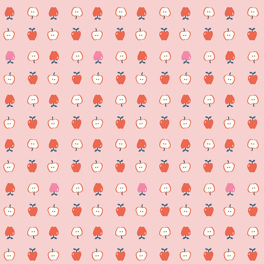 **PRE-ORDER** Cotton Nook - Apples (Pink) - Minki Kim (Riley Blake Designs)