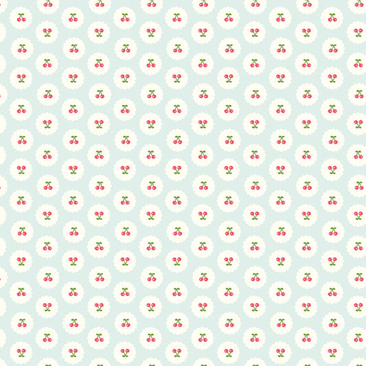 **PRE-ORDER** Cotton Nook - Cherries (Bleached Denim) - Minki Kim (Riley Blake Designs)