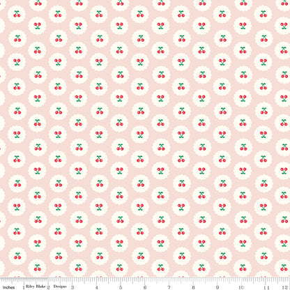 **PRÉCOMMANDE**  Cotton Nook - Cherries (Blush) - Minki Kim (Riley Blake Designs)