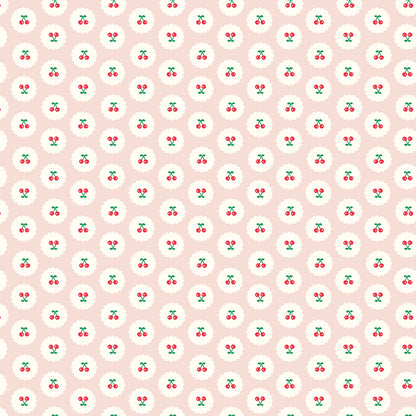 **PRÉCOMMANDE**  Cotton Nook - Cherries (Blush) - Minki Kim (Riley Blake Designs)