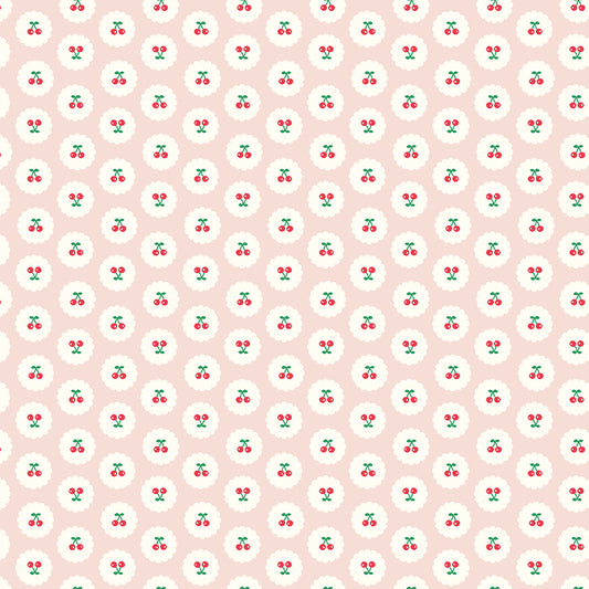 **PRE-ORDER** Cotton Nook - Cherries (Blush) - Minki Kim (Riley Blake Designs)
