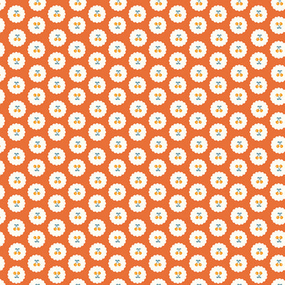 **PRÉCOMMANDE**  Cotton Nook - Cherries (Orange) - Minki Kim (Riley Blake Designs)