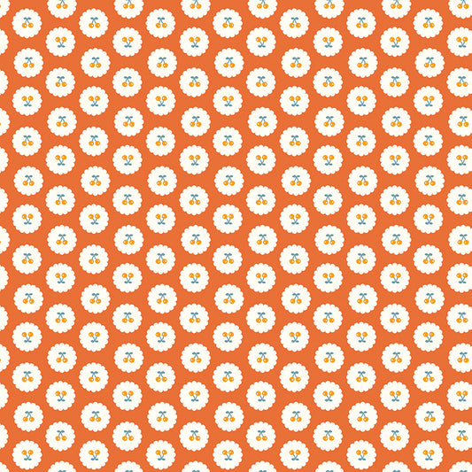 **PRE-ORDER** Cotton Nook - Cherries (Orange) - Minki Kim (Riley Blake Designs)