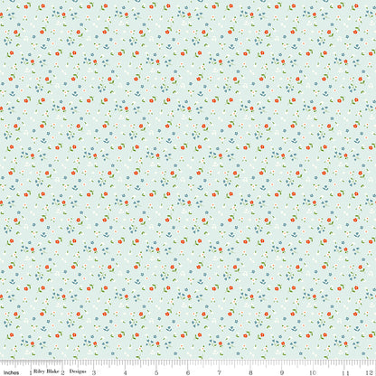 **PRÉCOMMANDE** Cotton Nook - Flowers (Bleached Denim) - Minki Kim (Riley Blake Designs)