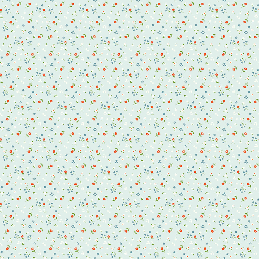**PRÉCOMMANDE** Cotton Nook - Flowers (Bleached Denim) - Minki Kim (Riley Blake Designs)