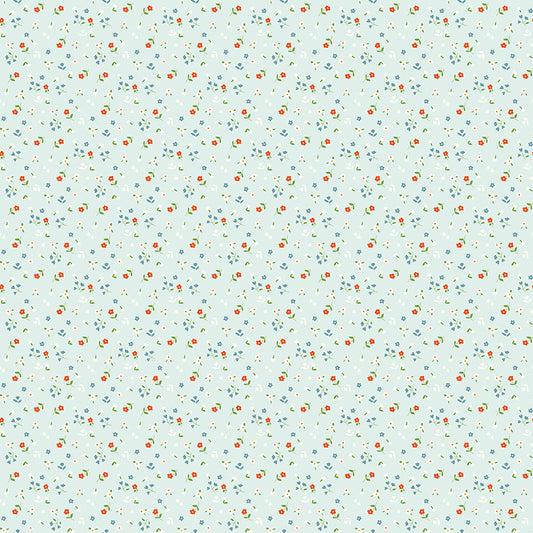 **PRE-ORDER** Cotton Nook - Flowers (Bleached Denim) - Minki Kim (Riley Blake Designs)